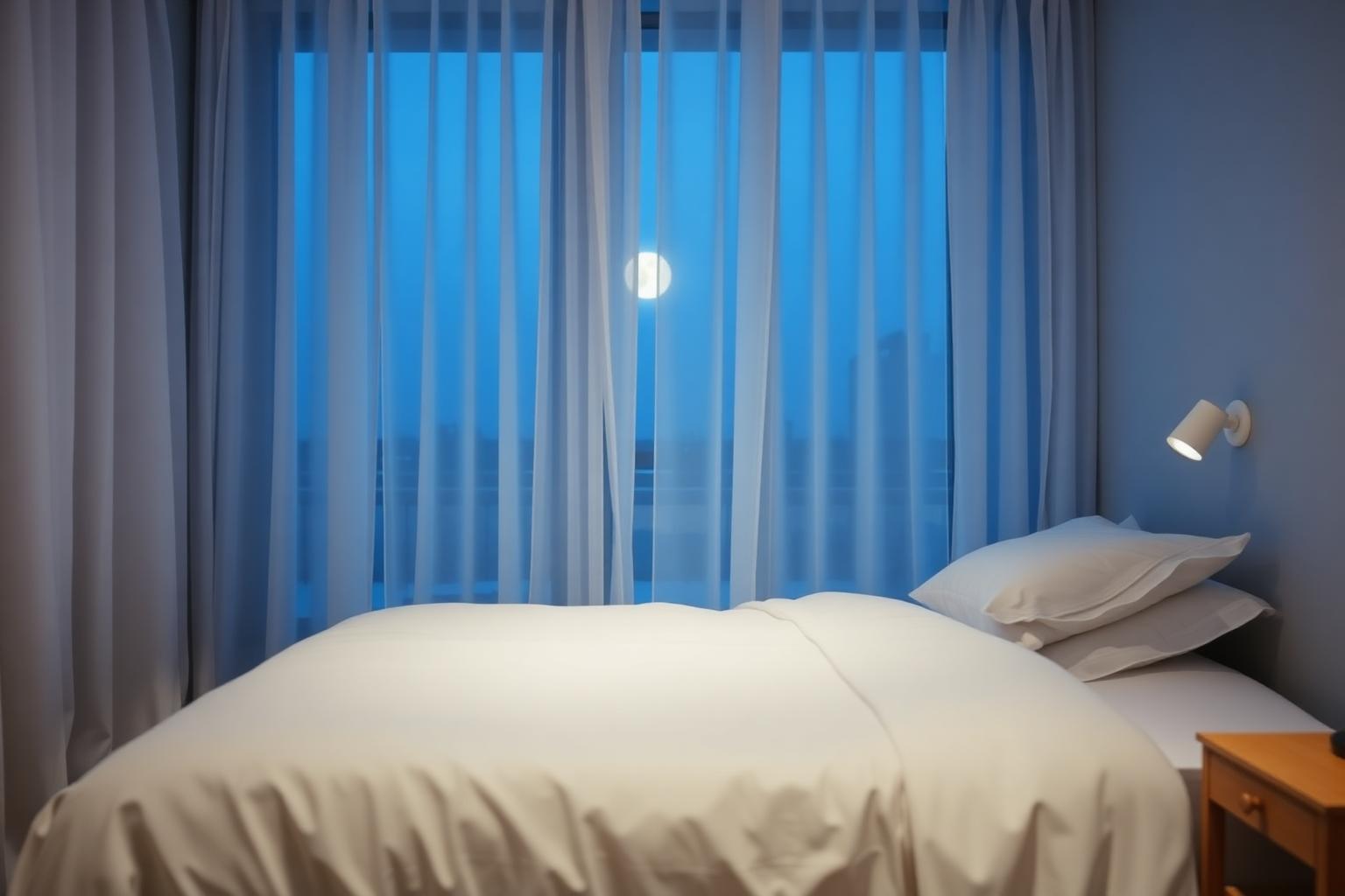 Quarto sereno representando descanso e qualidade do sono